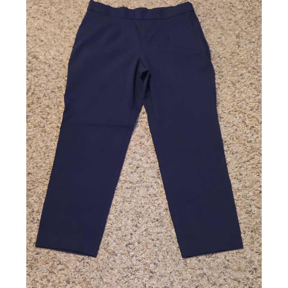 Briggs Petite Elastic Waistband Pants Women's Size PL Blue Spandex Blend